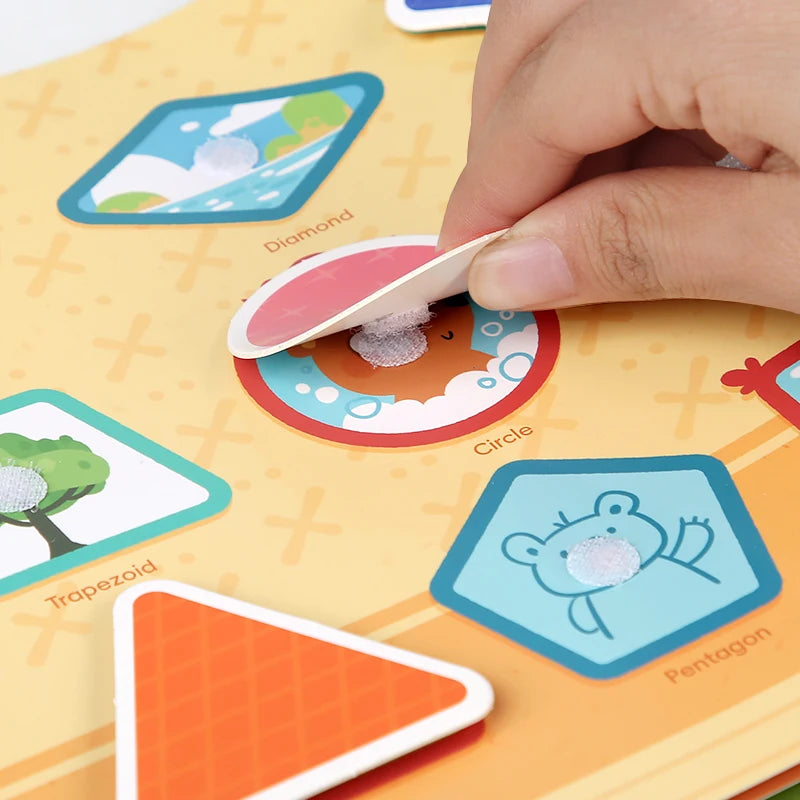 Montessori Baby Busy Book My First Quiet Book Paste Early Learning Education Toy Children Toy Matching Game for Babies