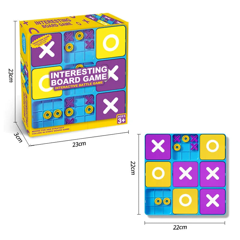 Classic Tic Tac Toe Strategy Board Games Family Interactive Entertainment Party Favors Educational Toys For Kids & Adults Fun