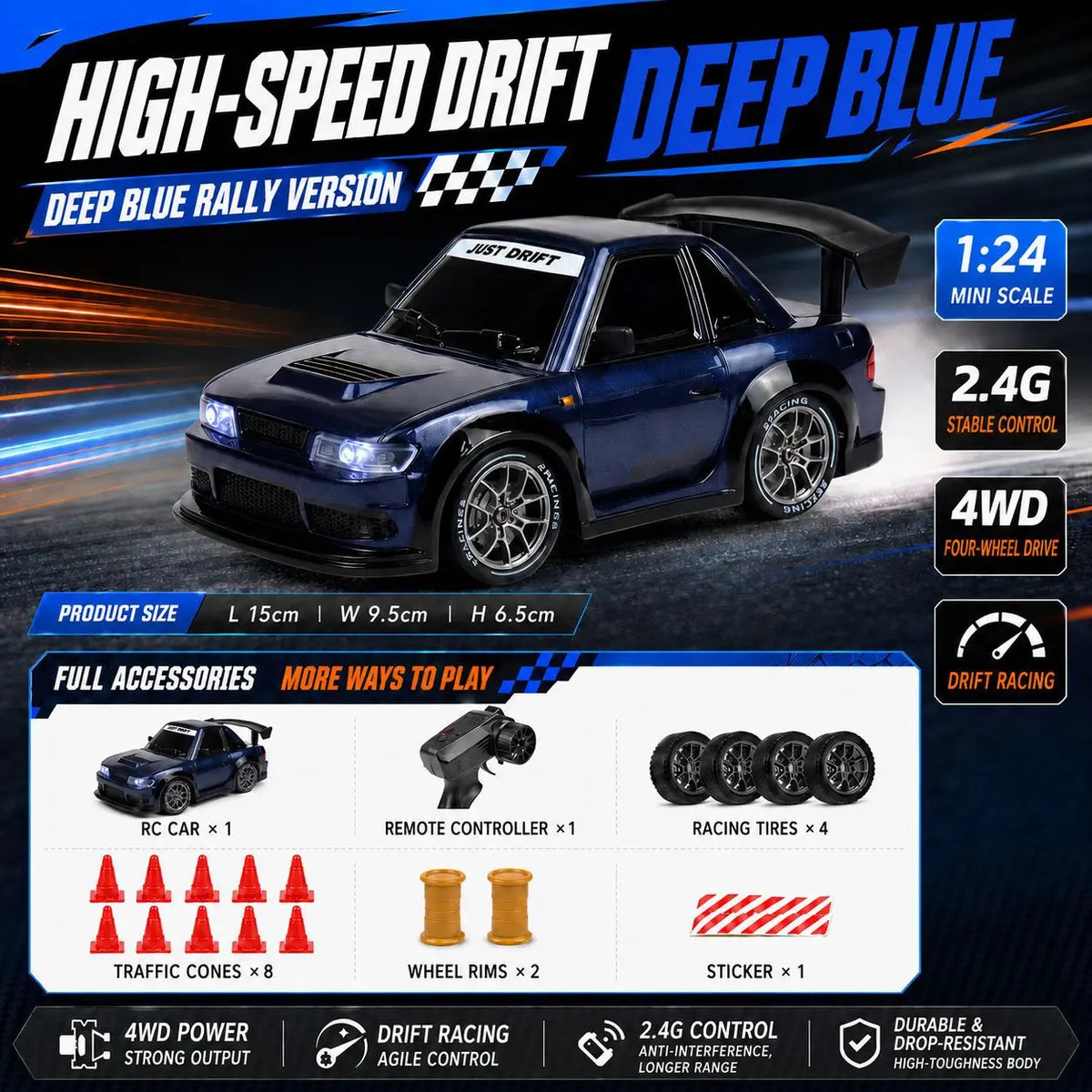 New Creative Mini Drift Car Simulation 1:24 Dinosaur Coating Sports Car Model Trendy Ornament Lighting 4WD Drift Car