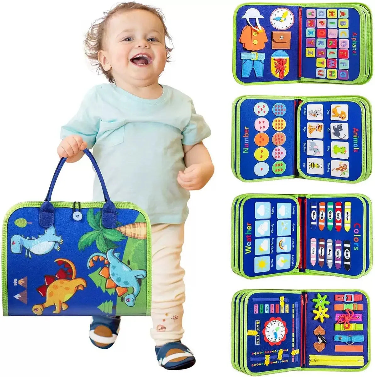 New felt busy board children's early education intelligence learning board toy quiet book Montessori early number busy board
