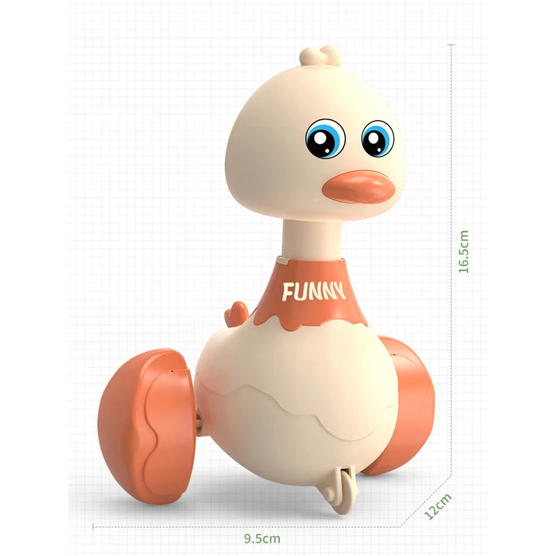 Baby Toy Cartoon Swing Duck Toy Press Vehicles Glide Animal Inertia Pull Back Cars Early Educational Crawling Toy Toddlers Gifts