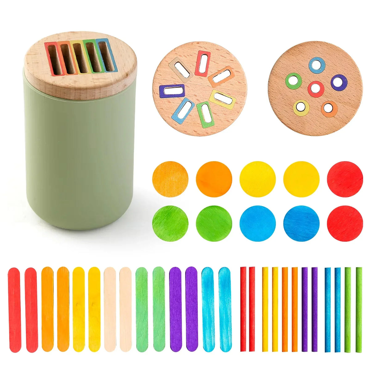 Montessori The Baby Toys Silicone Educational Toys Cognitive Toys Color Matching Bucket Toddler Toys Sensor Game Baby Games