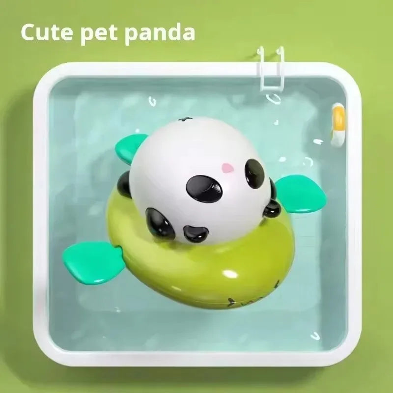 Wind-Up Swimming Toy, Pull String Baby Bath Toy,  Whale Dinosaur Pool Water Play, Infant Bathtub Fun, Educational Water Toy