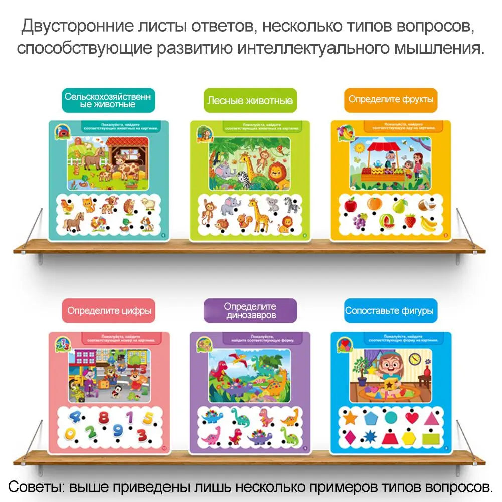 Russian Early Education Intelligent Book Electronic Children Talking and Reading Pen Toy Learning Book Pen for Kids Toys