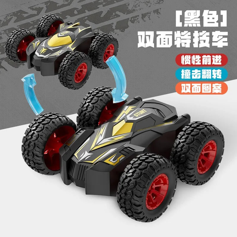 New children's four-wheel drive double-sided inertial car stunt tumbling model boy toy car toys, children's birthday gifts