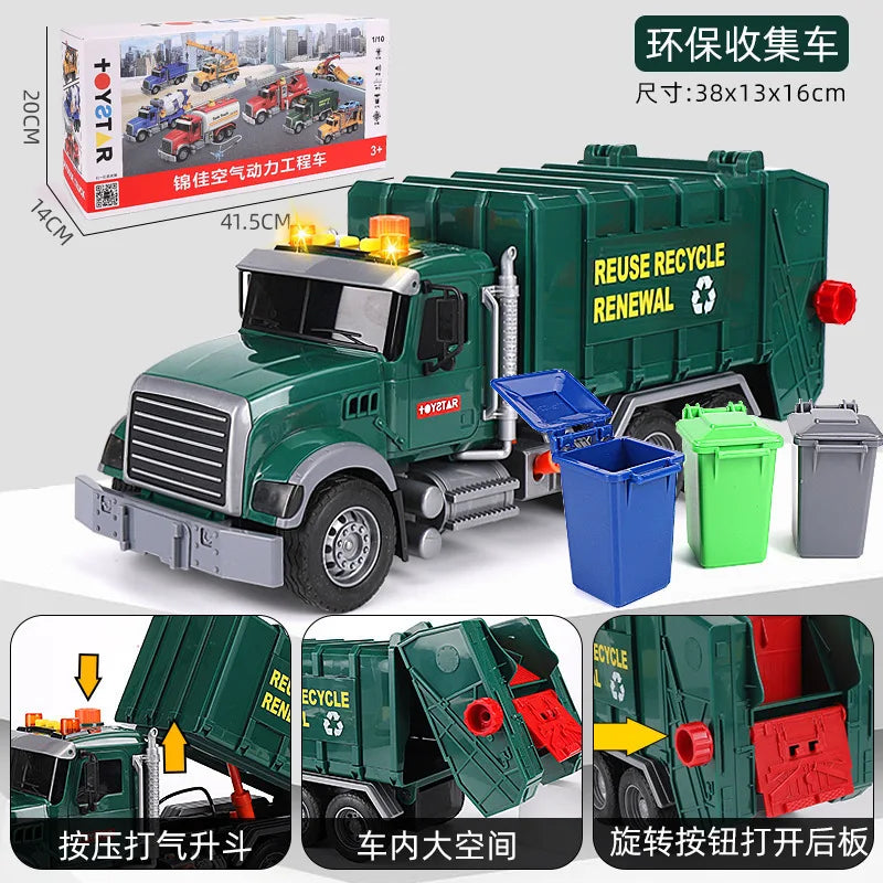 B456 Boy's Toy Car A super-large Wood Transport Vehicle Model Toy ABS Material Engineering Vehicle