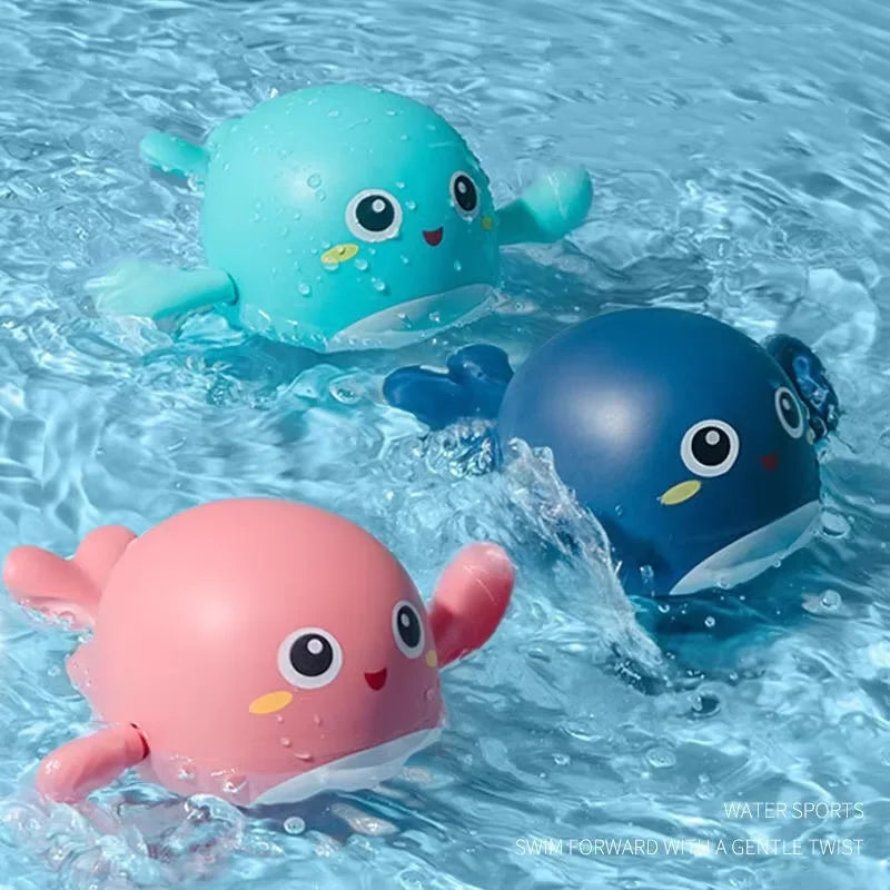 Cute Clockwork Baby Bath Toys, Funny Animal Water Play Dolls, Kids Swimming Bathtub Shower Toy, Lovely Bathroom Play Gift for Ch