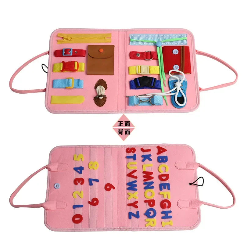 New Montessori Kids Travel Toy Felt Activity Quiet Books Busy Board Activity Educational Sensory Learning Book for Kids Gifts
