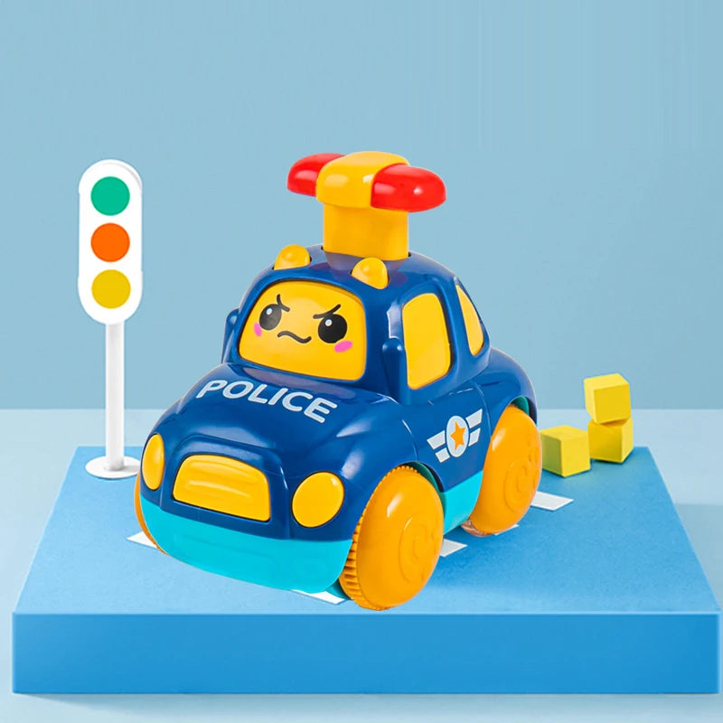 Baby Car Toys Press Gear Car Children's Toy Car Cute Pull Back Inertial Car Toy for Toddler Puzzle Animals Car Gift for Children