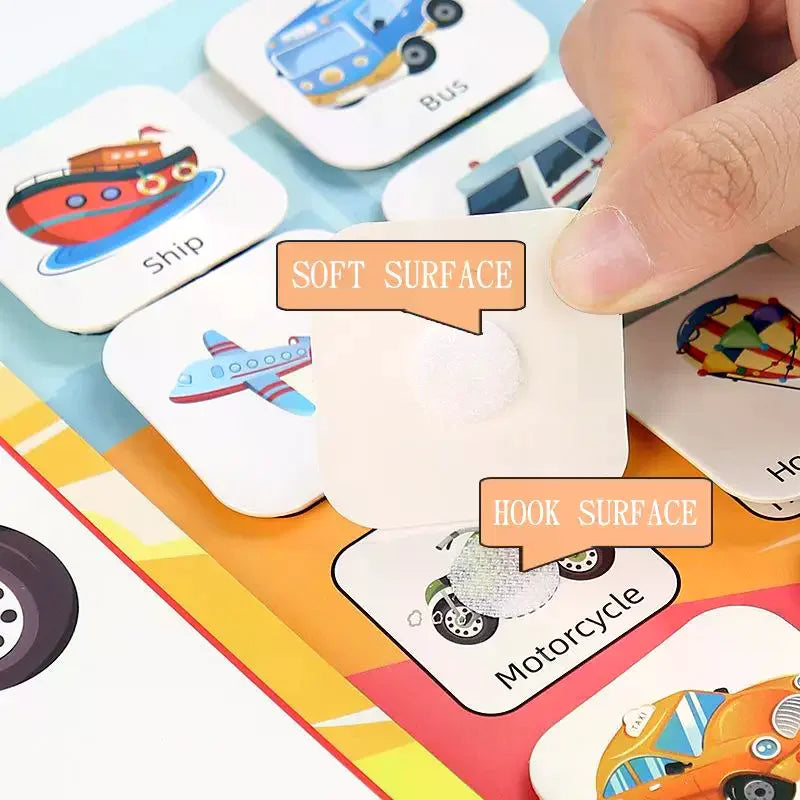 Repeatedly Sticker Busy Card Book Baby Paste Readings Matching Puzzle