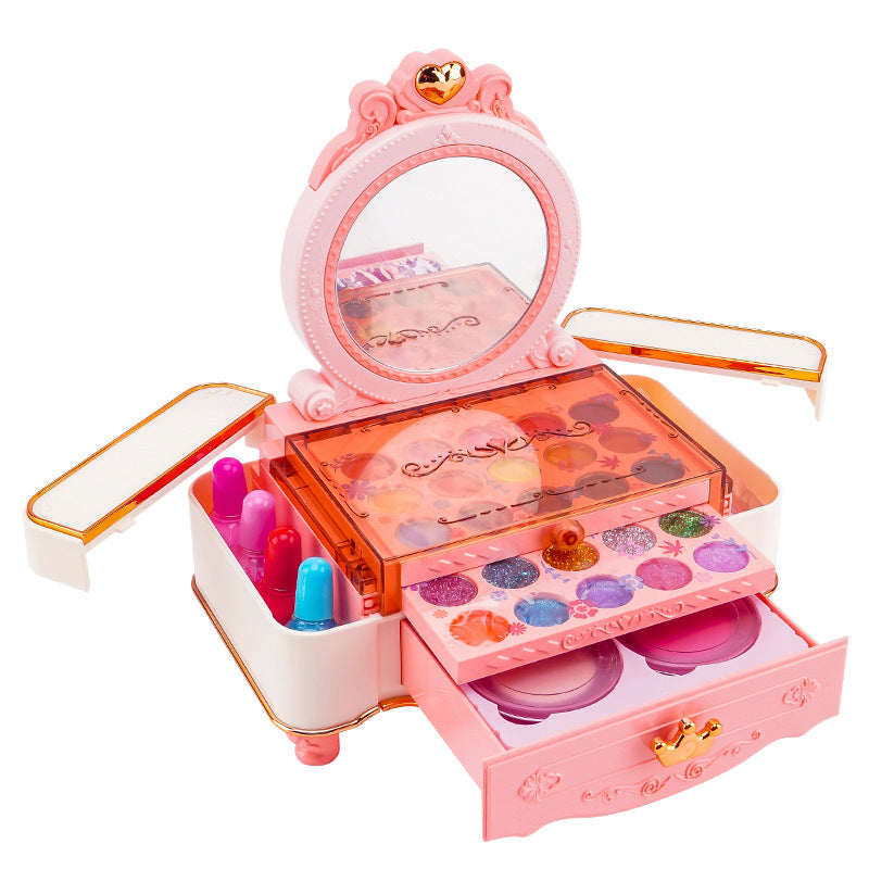 Children's Cosmetics Little Girl's Special Non-Toxic Set Play House Toy Satchel Princess Gift Jewelry Dressing Toy Set…