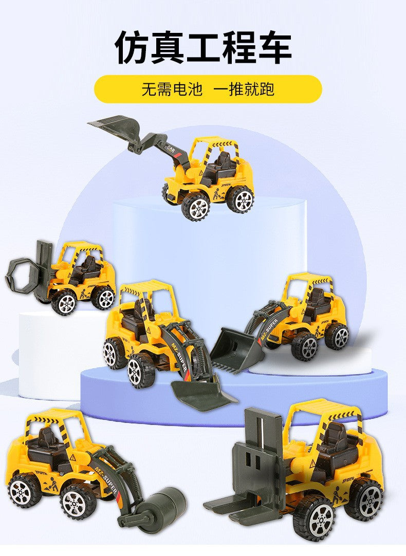 Children's Pull-Back Car Gift Box Engineering Vehicle Toy Boy Excavator Dump Truck Model Birthday Gift Kindergarten Award…