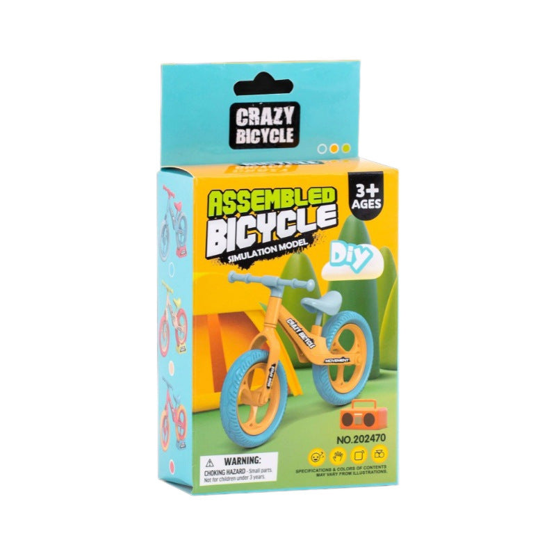 DIY Bicycle Assembly Kidsren's Educational Building Blocks Intelligence Assembly Balance Car Bicycle Small Particle…
