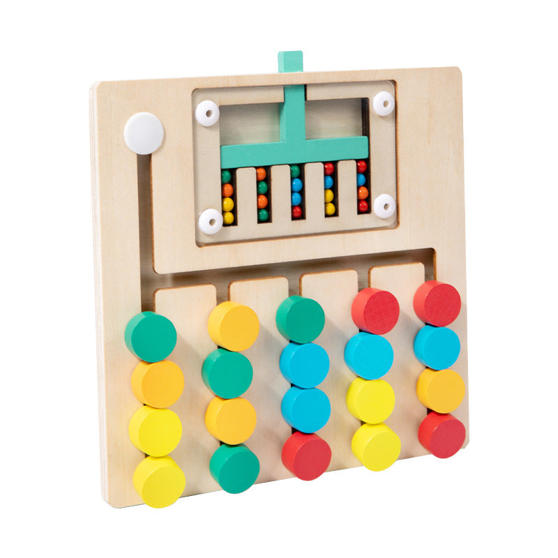 Children's early education educational toys four-color ball walking game logical thinking training wooden Montessori…