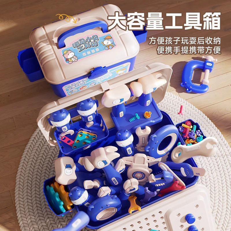 hippo Beckham toolbox simulation electric drill screw tool boy play house toy - image 4