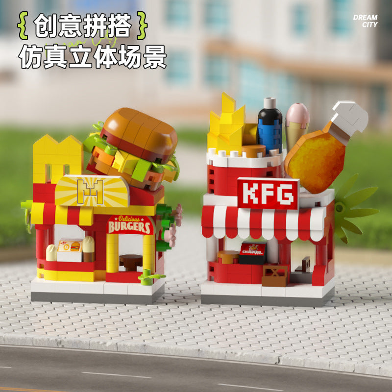 Compatible with Le Dream Store Micro-Particle Building Blocks, Street Scene Ornaments, Children's Educational DIY Toys ​…