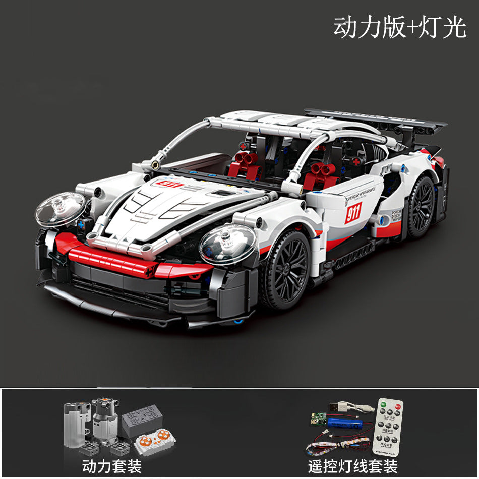 911 Electroplated Purple Apollo Sun God Drift Sports Car Model High-Difficulty Assembly Building Blocks Toy Wholesale…