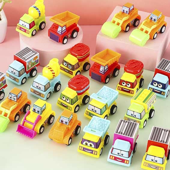 Children's Pull-Back Car Fire Truck Engineering Vehicle Mini Car Model Little Boy Car Excavator Toy Gift - image 3