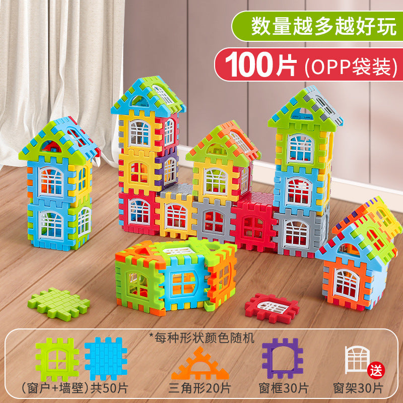 Cross-Border Children's Building Blocks Large Particle Cube Assembly Toys for 3-6 Year Old Boys and Girls Educational Model…