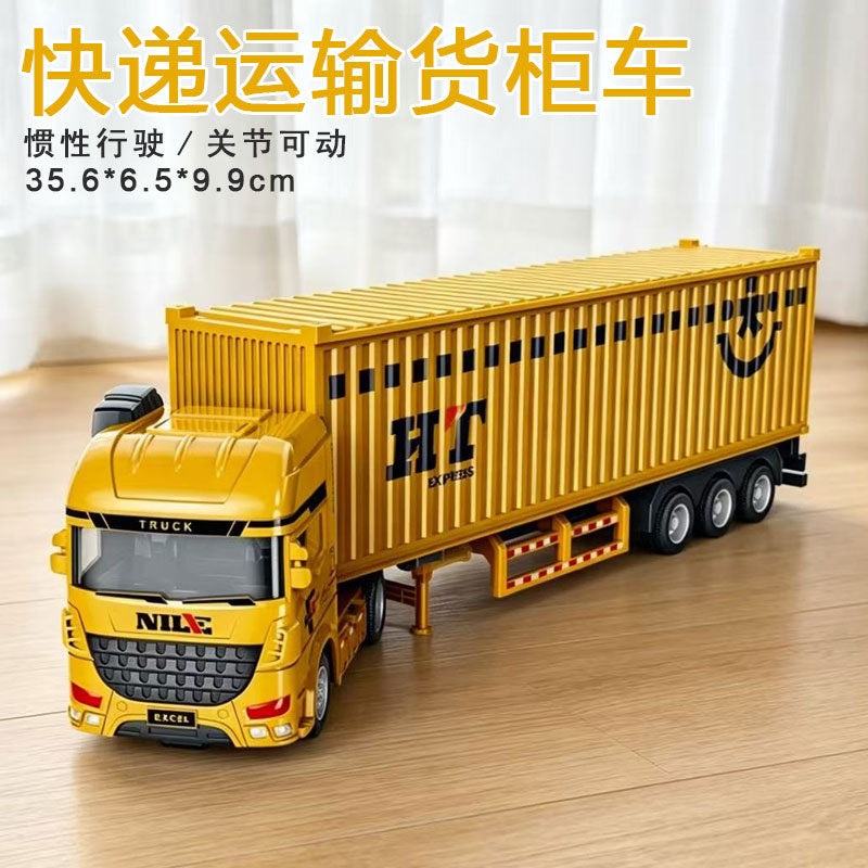 Cross-border oversized crane retractable long boom boy engineering vehicle model adjustable crane crane toy - 快递运…