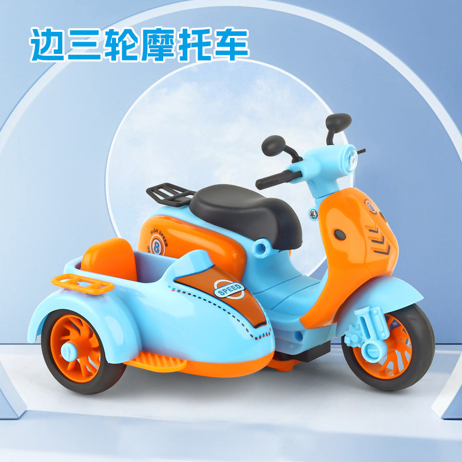 New Children's Inertia Motorcycle Model Boy Side Tricycle Selected Wholesale Educational Boutique Doll Machine - Blue…
