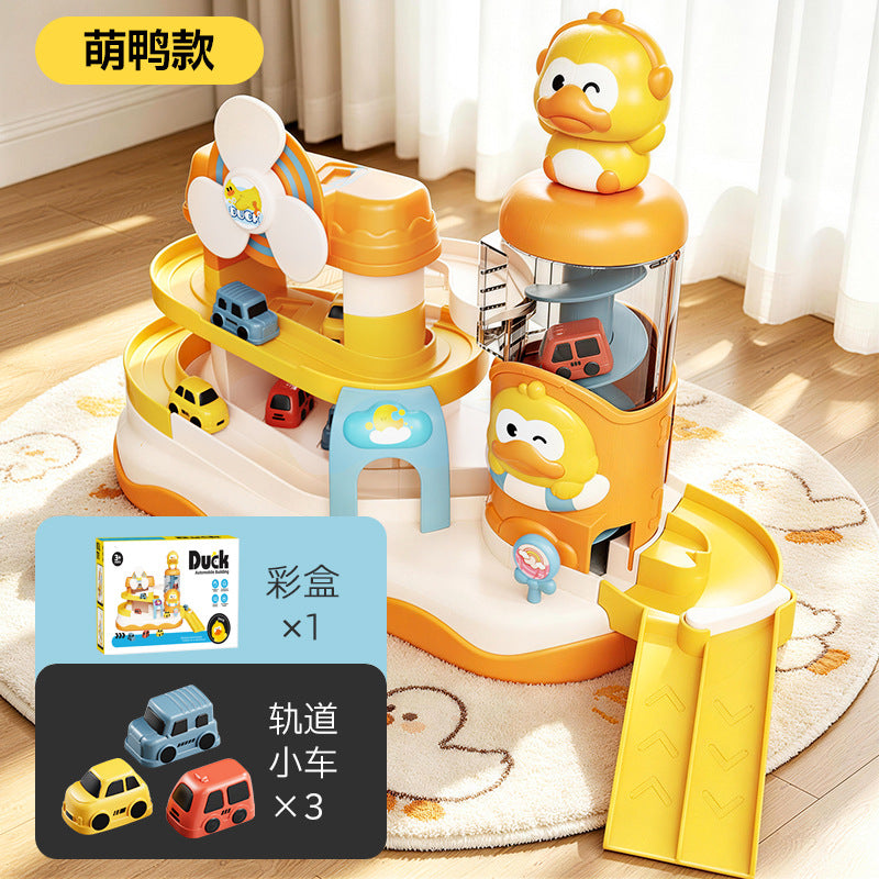 Children's educational toys for boys aged 3 to 6: a car park, a puzzle track car adventure to develop intelligence…