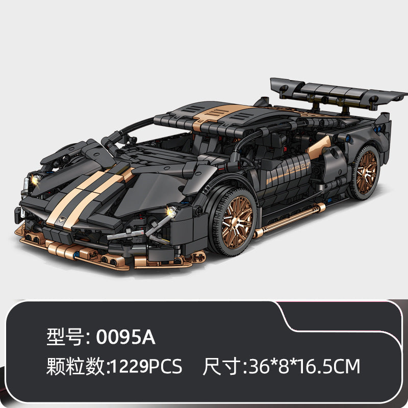 911 Electroplated Purple Apollo Sun God Drift Sports Car Model High-Difficulty Assembly Building Blocks Toy Wholesale…