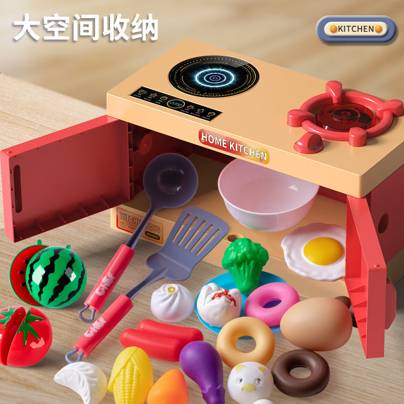 Play house children's kitchen toys for boys and girls baby simulation cooking mini kitchenware educational birthday gift…
