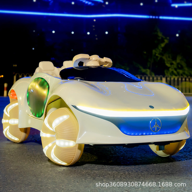 Children's electric four-wheel car 1-6 years old boys and girls baby remote control toy car can sit adults children…