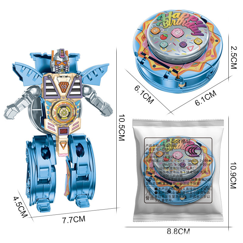 Fidget Spinner Mecha Robot Robot Dog Transforming Tank Gyro Spinning Top Children's Toy to Develop Grip Ability - Cake…