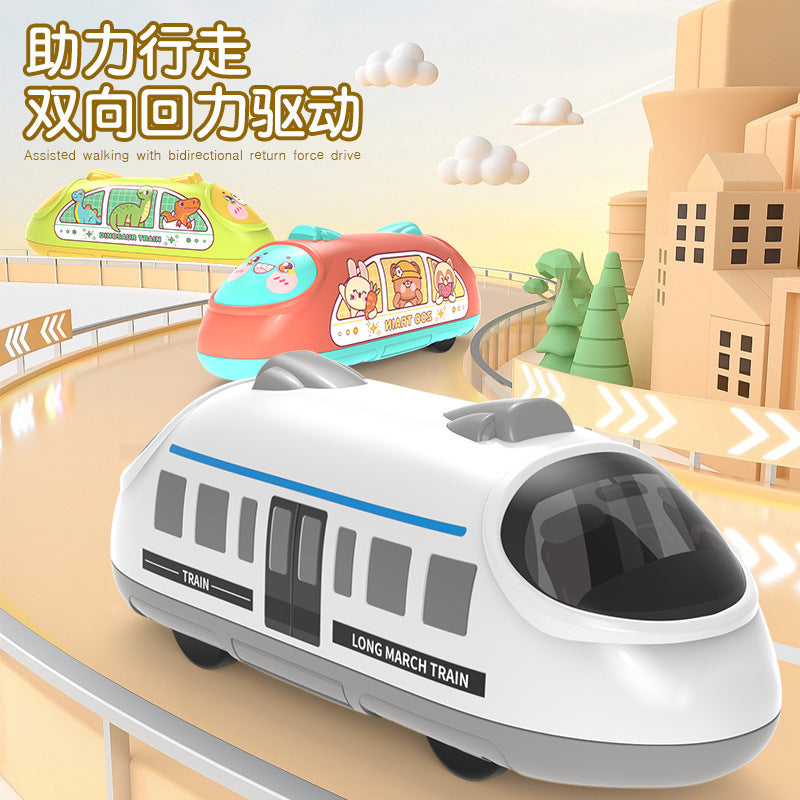 Dropshipping Children's Toys for Boys, Baby Educational Cartoon Toy Cars, Pull-Back High-Speed ​​Rail Trains, Street Stall…