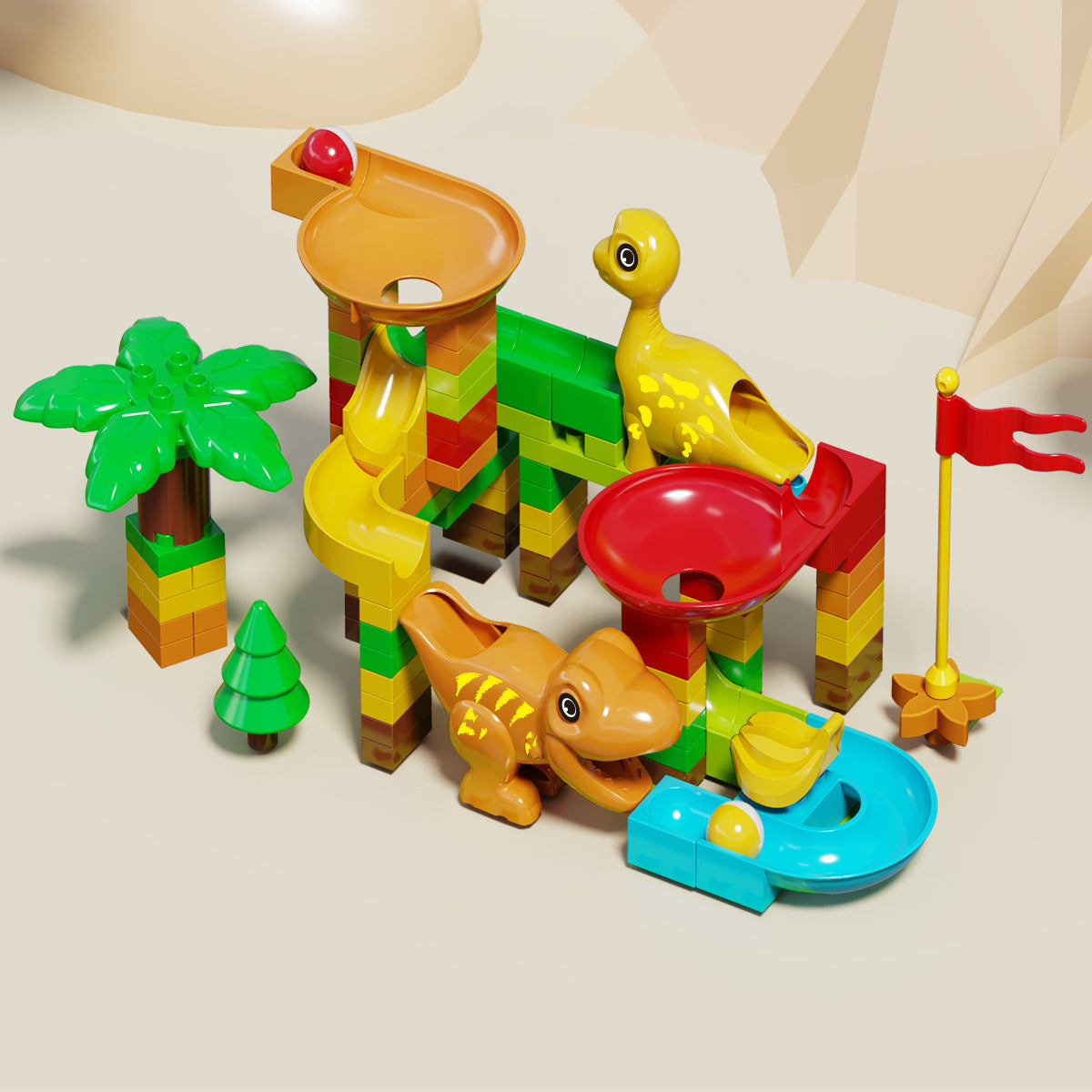 Cross-border wholesale of large particle slide track building blocks, ball track educational assembly DIY toys for boys and…