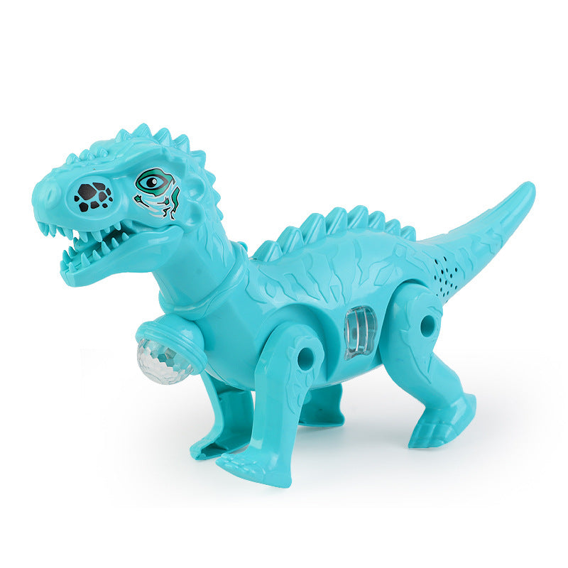 Cross-Border Toy Street Stall Wholesale Factory Luminous Projection with Music Leash Dinosaur Boy Electric Dinosaur Model…