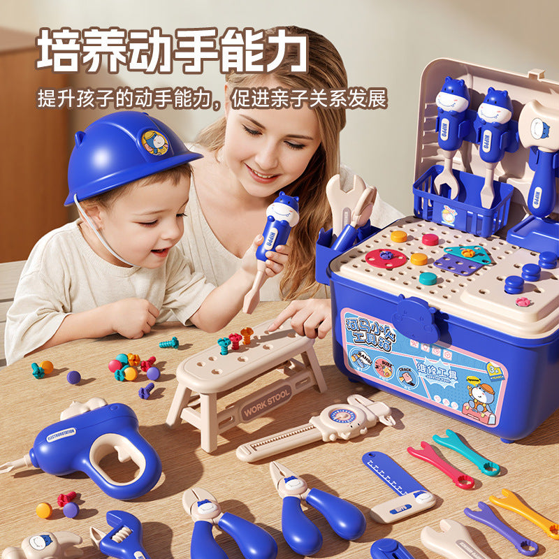 hippo Beckham toolbox simulation electric drill screw tool boy play house toy - image 2