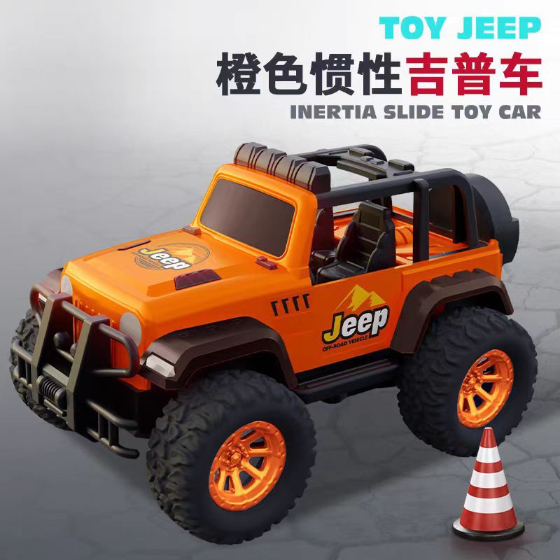 Children's Car Toys Inertia Drop Resistant Transparent Gear Light Toys Car Model Night Market Stall Wholesale Gifts - Jeep…