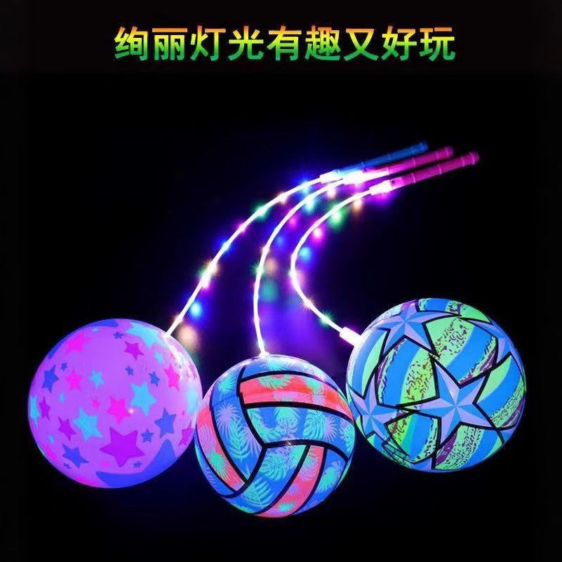 Glowing Fitness Swing Ball Toy Gift Luminous Elastic Ball Inflatable Ball Night Market Stall Supply Wholesale - image 4