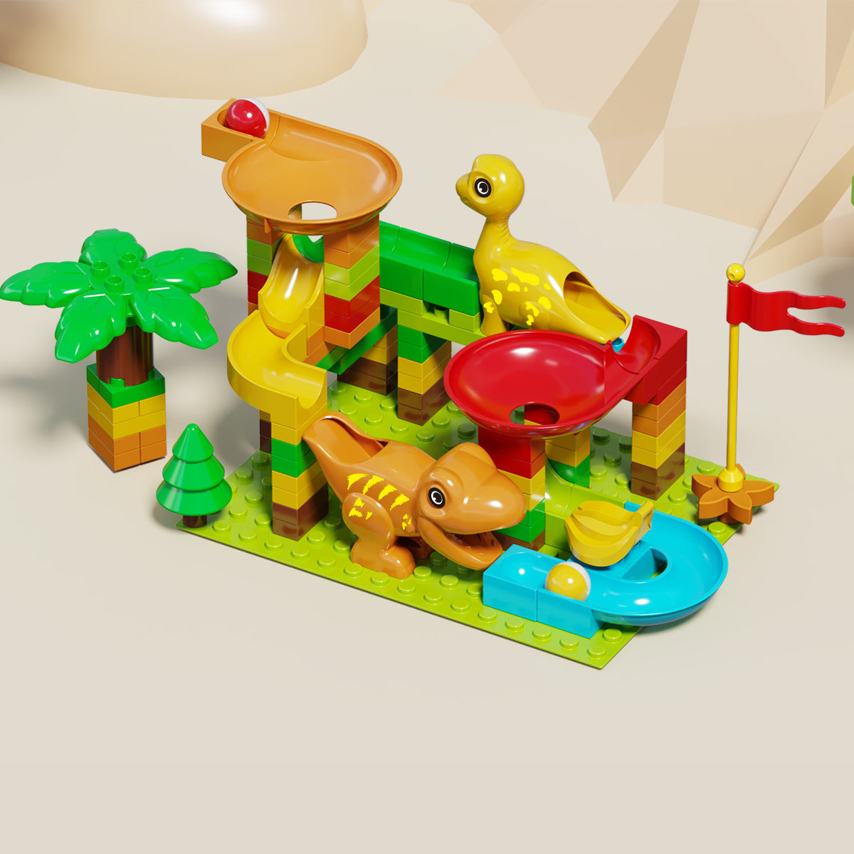 Cross-border wholesale of large particle slide track building blocks, ball track educational assembly DIY toys for boys and…