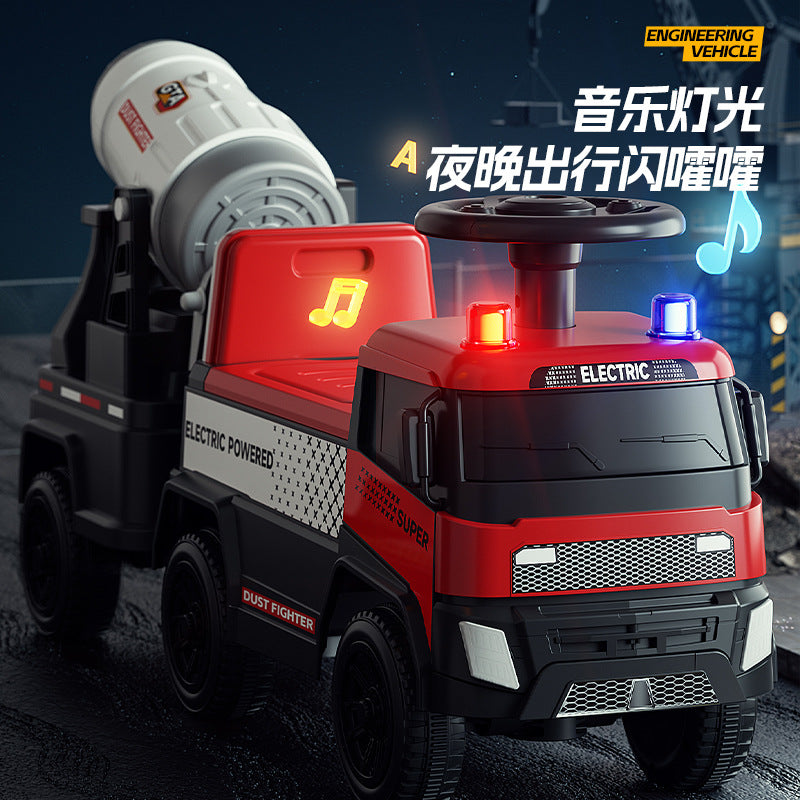 Sliding Spray Mixer Truck Safety Backrest Enlarged Storage Box Light Music Anti-Skid Tires Smooth Body - image 2