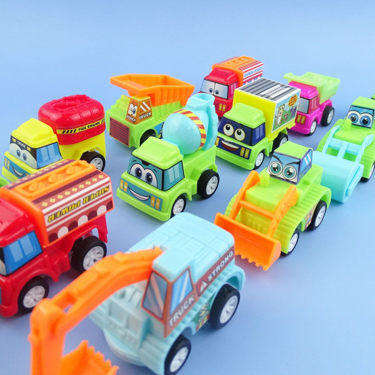 Children's Pull-Back Car Cartoon Engineering Vehicle Kindergarten Boy Small Gift Candy Toy Cross-Border Factory Direct…