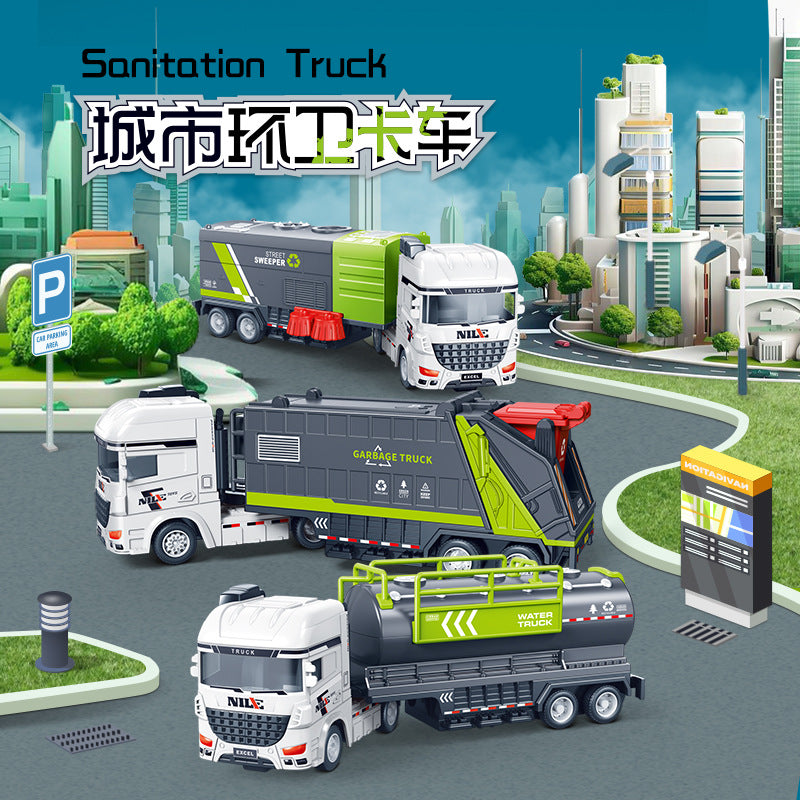 Children's High-Quality New Inertial Sanitation Engineering Car Model Toy for Boys, Small Gift, Direct Supply from…