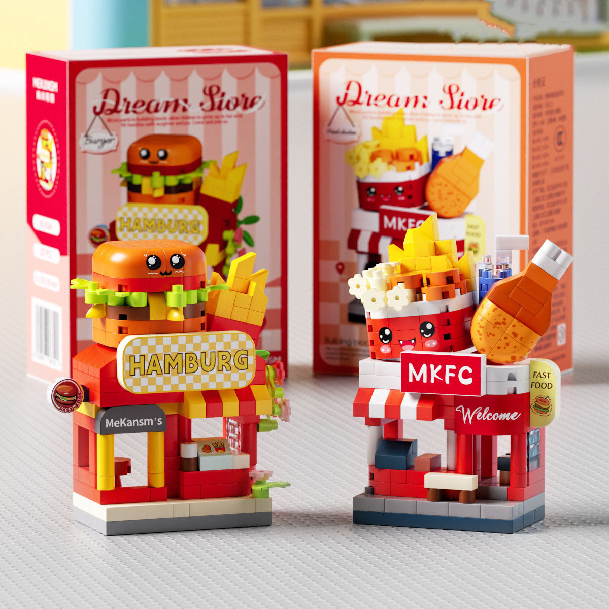 Compatible with Le Dream Store Micro-Particle Building Blocks, Street Scene Ornaments, Children's Educational DIY Toys ​…