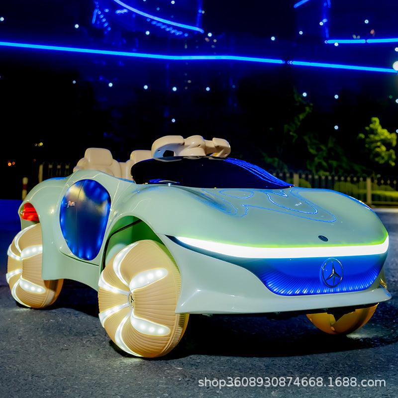 Children's electric four-wheel car 1-6 years old boys and girls baby remote control toy car can sit adults children…
