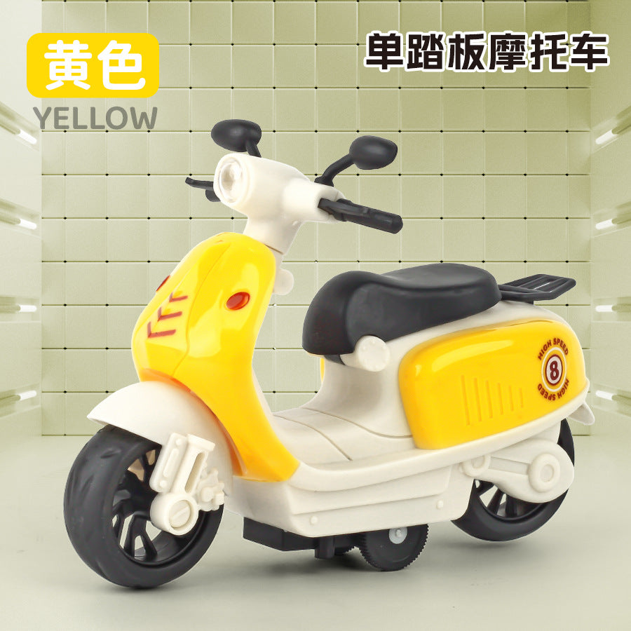 New Children's Inertia Motorcycle Model Boy Side Tricycle Selected Wholesale Educational Boutique Doll Machine - Yellow…