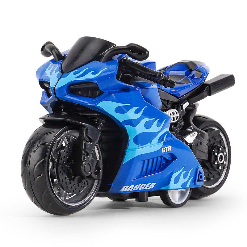 Cross-border generation children's toy boy baby simulation alloy motorcycle ornaments key chain model toy car - {fire seal…