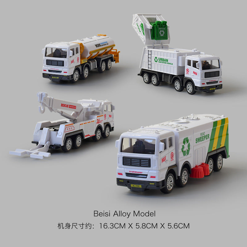 Tiktok Net Red Cross-border boy children inertial vehicle Sanitation garbage truck cleaning sprinkler rescue vehicle…