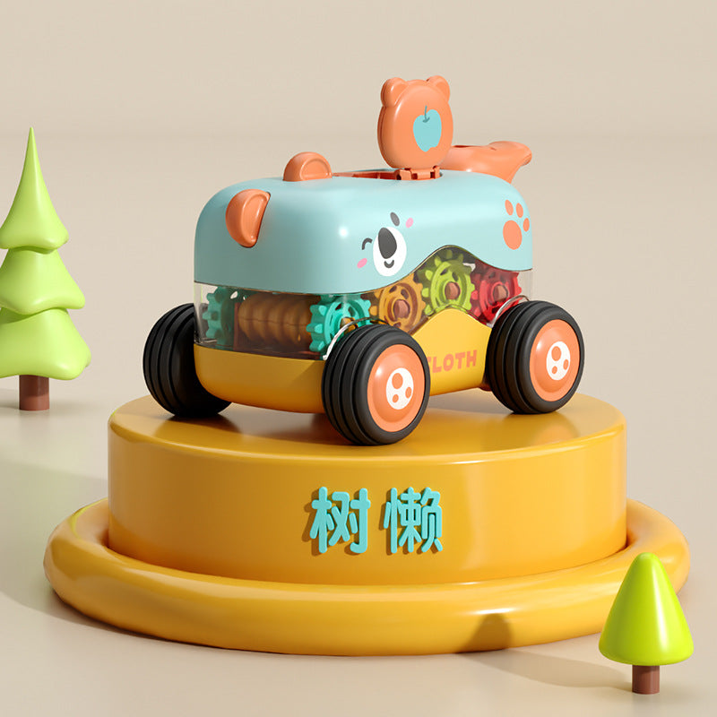 Manufacturer Produces Inertial Cartoon Gear Whistle Toy Car Educational Early Education Baby Crawling Toy Car Sliding and…