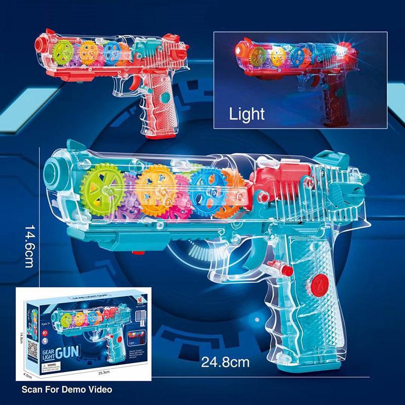 Electric Universal Transparent Gear Toy Car with Music and Lights, Small Train for Children and Boys, Wholesale Night…