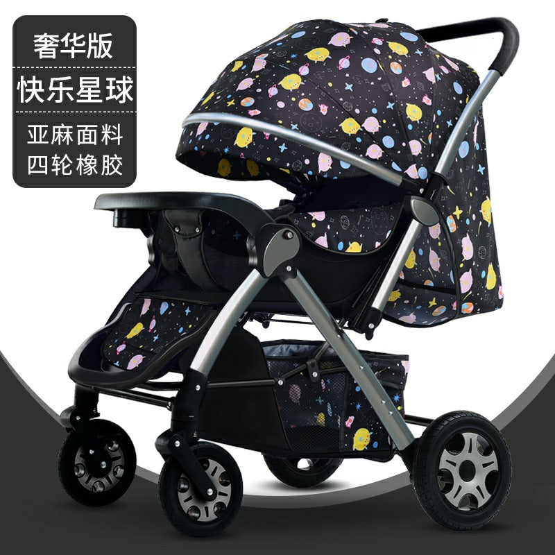 High-View Stroller for Babies, Can Sit and Lie Down, Bicycle-Style, Lightweight Children's Push Stroller, Baby Stroller…