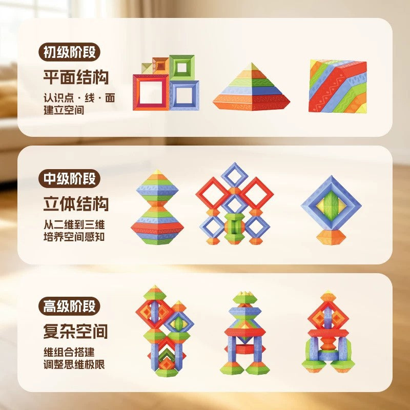 The Ever-Changing Luban Tower Pyramid Building Block Stacking Toy for 3-6 Year Old Children: Early Educational Toy for…