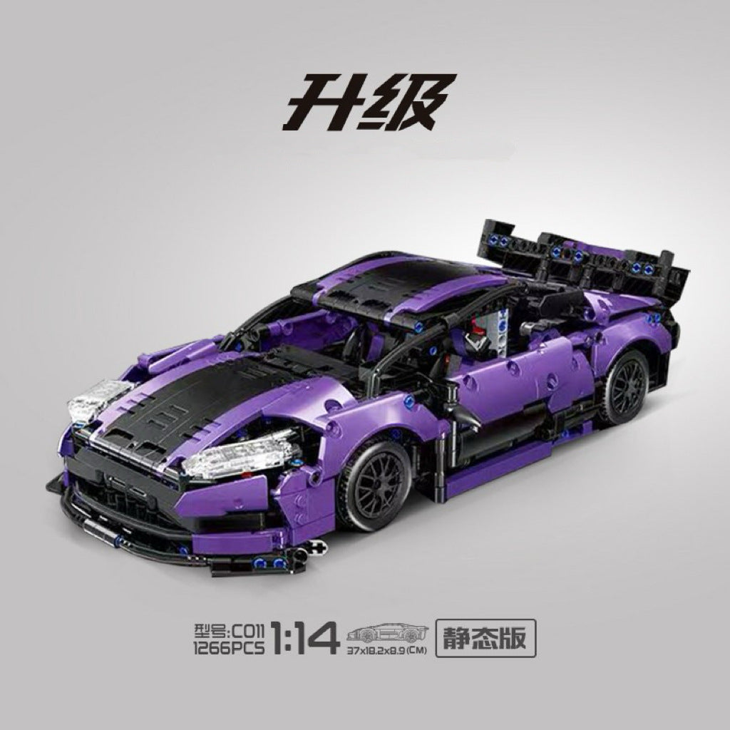 911 Electroplated Purple Apollo Sun God Drift Sports Car Model High-Difficulty Assembly Building Blocks Toy Wholesale…